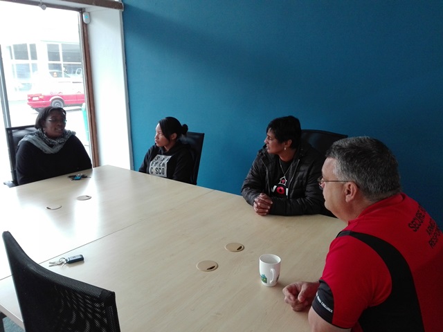 meeting with shelter staff