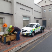 New planter boxes alongside Helderberg Village Centre